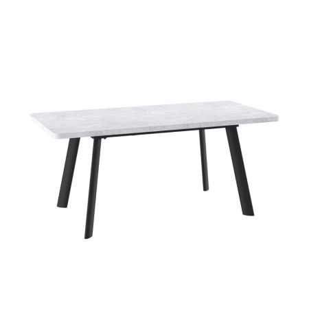 Стол LEON LUX RADIAL-140, раздвижной 140(180)х85, СЕРЫЙ СЛАНЕЦ/ЧЕРНЫЙ LEON LUX RADIAL 140